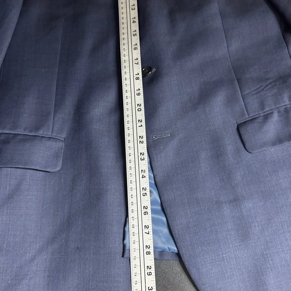 Hickey‎ Freeman Mens Navy Wool Suit Jacket Blazer Size 44S